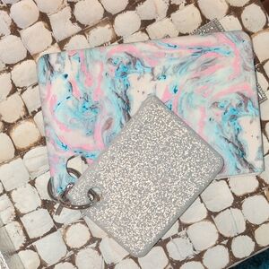 Marble Swirl Clutch and Glitter Card Holder
